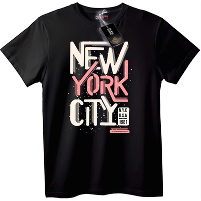 Тениска New York City Градска - 3XL, Black