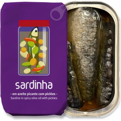 A Banca da Sardinha Sardinky v olivovém oleji s nákladnou zeleninou 120 g