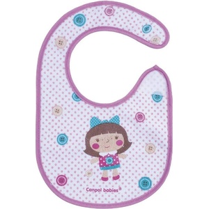 Canpol babies Памучен лигавник Canpol - Toys, Розова кукла (15/109_pin)