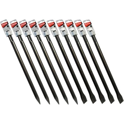 Sada sekáčů MAKITA D-35324-10 SDS-Max: 5xšpičák 400mm, 5x sekáč plochý 400x25mm, 10ks