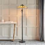 Endon Lighting 64041 - Подова лампа Tiffany DARK STAR, 2x E27, 60W, 230V, Ø 49 см (EN0650)