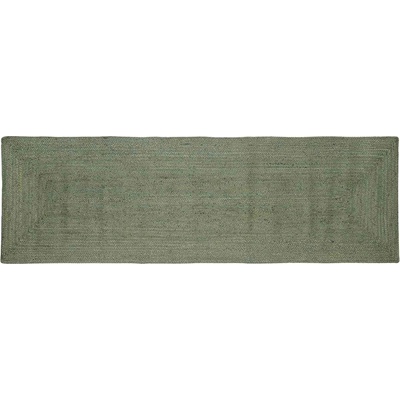 vidaXL Килим за площ Маслиненозелено 80 x 250 cm юта (42010452)