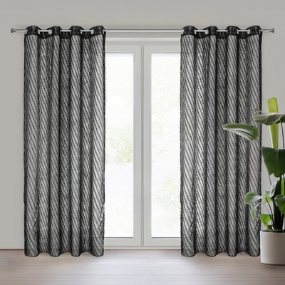 Takoy Závěs LAUREL zdobený nadýchanou mohérovou přízí 140 x 250 cm-HF-456255 | 140 x 250 cm