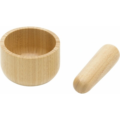 Pebbly Mažiar s tĺčikom NBA094 12 cm, hnedá, bambus