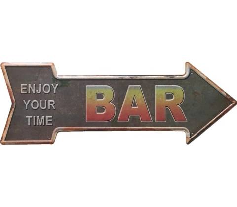 Ceduľa Enjoy Your Time Bar