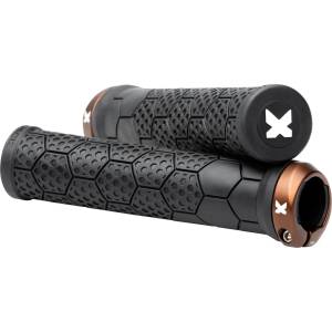 Sixpack Racing Грипове за кормило Sixpack racing Z-Trix AL Bike grips - Black / Bronze - размер Ø 28 mm (860-3370-0211)