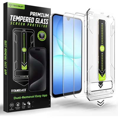 Techsuit Стъклен протектор за Samsung Galaxy A16 / A17 - TitanGlass CrystalHD (2 pack) - Techsuit - Прозрачен