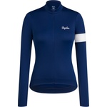 Rapha Дамска фланелка с дълъг ръкав за колоездене Rapha Women's Core Thermal Long Sleeve Jersey Cycling jersey - Navy / White - размер XXS (156-2707-0412)