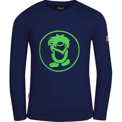 Trollkids Детска блуза с дълъг ръкав Trollkids Kid's Troll Longsleeve - Navy / Green - размер 110 (EU) (704-1807-0314)