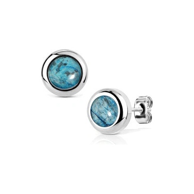 Nubis ocelové náušnice Orchid stone NB016-06