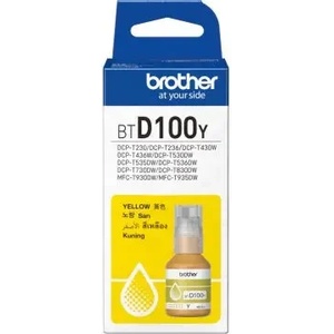 Brother БУТИЛКА МАСТИЛО ЗА BROTHER MFC-T930DW/DCP-T830DW/DCP-T730DW/DCP-T530DW/DCP-T430W/DCP-T230 - Ink Bottle - Yellow - PN BTD100Y (BT-D100Y) (201BRABTD100Y)