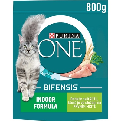 Purina ONE Indoor s morčacím a celozrnnými obilninami 0,8 kg