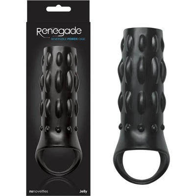 Пенис ръкав с отворен край и две лица - Power Cage Black (NSTOYS0208)