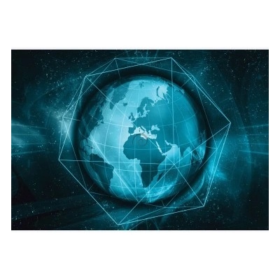 FT7714 Samolepiaca textilní fototapeta Modrá zemeguľa, rozmery 254cm x 184cm