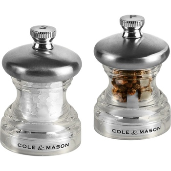 Cole & mason Комплект мелнички за черен пипер и сол BUTTON 6, 5 см, комплект от 2 бр. , акрил, Cole & Mason (CMH3023180)