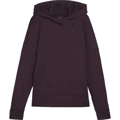 Puma Cloudspun Hoodie vínová čierna