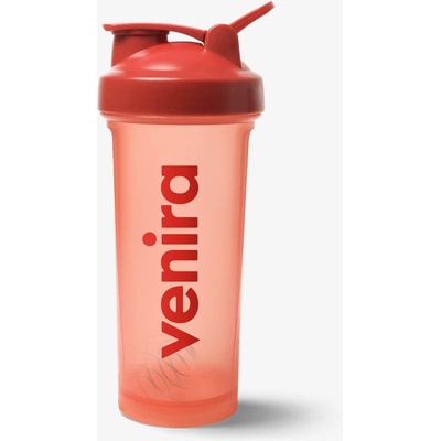 VENIRA shaker PRO s poutkem, světle červený, 600 ml