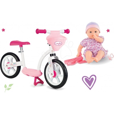 Smoby Set balančné s košíkom Corolle Comfort s bábikou Emilie s cumlíkom 36 cm