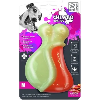 M-PETS Chewbo Leg Bacon Scented - Играчка за куче бутче за дъвчене с аромат на бекон, размер М - 12, 8 x 7, 8 x 3, 4 см, Белгия - 10633916