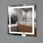 Lidiya Mirror Огледало за баня LED осветление LM Abyss Trace, ел. отопление, рафт, 700×800mm