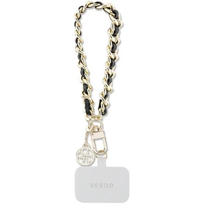 Guess GUOUCHSAMC4K универсална каишка за ръка черен Saffiano верига 4G Charm