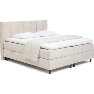 Bonami Бежово боксспринг легло с място за съхранение 160x200 cm Elva Bold Line - Bonami Selection (1756700)