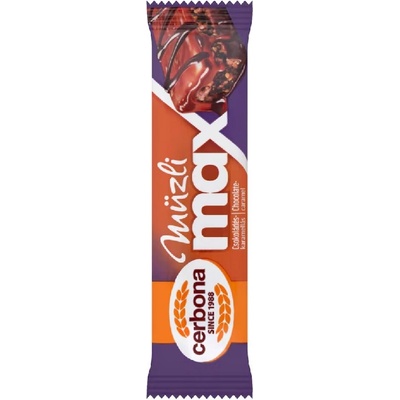 Cerbona Müzli Max Müsli tyčinka s čokoládovo-karamelovou príchuťou 30 g