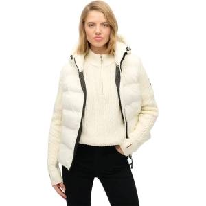 SUPERDRY Потник Superdry Cable Knit Sleeve Hybrid vest - White (Off White)