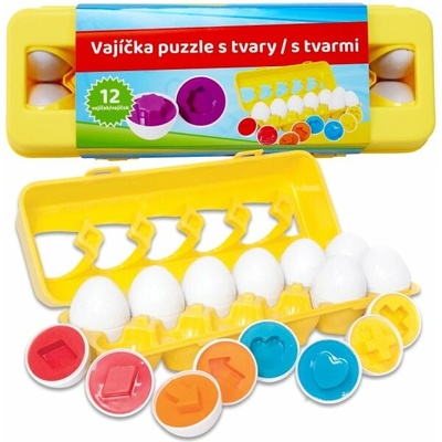 Sparkys Vzdelávacie vajíčka s tvarmi – sada 12 kusov