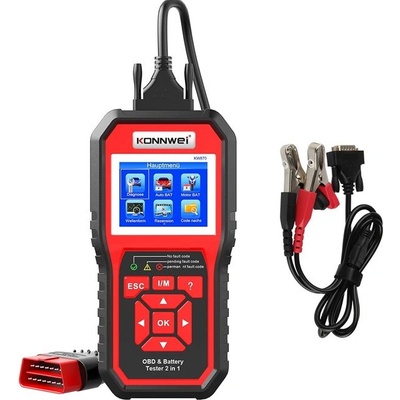 Konnwei KW870 самодиагностика OBD II скенер + тестер за батерии 6 - 12V (KW870)