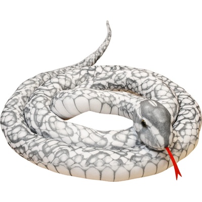mamido Plyšový had 300 cm biely