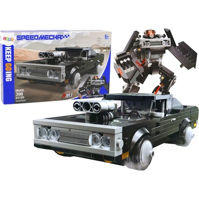 mamido Konštrukčné Auto Robot Transformer 2v1 398 ks čierny