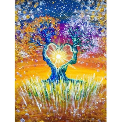Zamilované stromy- fotoobraz na plátně s dřevěným rámem (30x40cm)