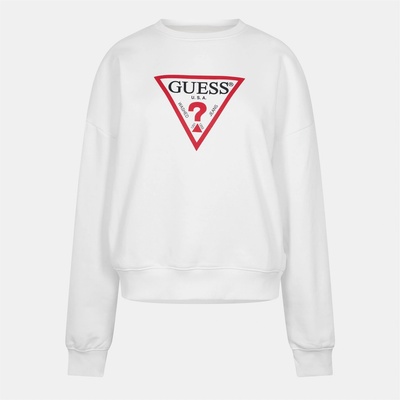 GUESS Блуза Guess Women's Triangle Icon Sweatshirt - Pure White
