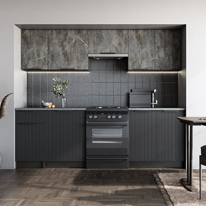  TAMARA 240 - кухня графитен мрамор и релефно черно (TAMARA240/kitchen/1)