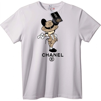 NOONEBRAND Тениска Chanel гангстер Mickey - 2XL, Black