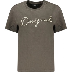 DESIGUAL Дамска тениска с къс ръкав desigual, Размер xs, Цвят Сив (26wwtk39_gr2000)