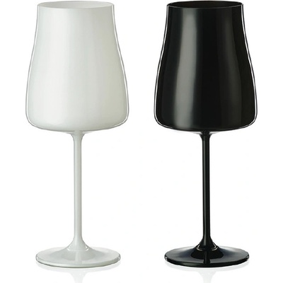 Crystalex Sklenice na víno Alex BLACK & WHITE II. 2 x 400 ml