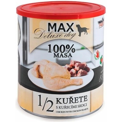 Sokol Falco Max Deluxe Dog Adult 1/2 kurčaťa s kuracími srdciami 800 g