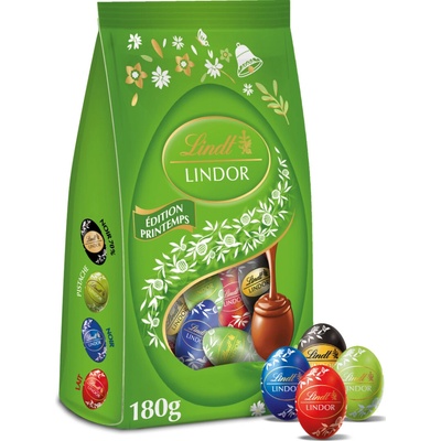 Lindt Lindor Assorti vajíčka zelený sáček 180 g – Zboží Dáma