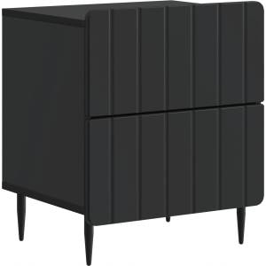 vidaXL Нощен шкаф Черно 43 x 34, 5 x 49, 5 см Инженерна дървесина (894297)