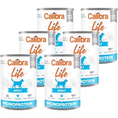 Calibra dog Adult Life Chicken & Rice 6 x 400 g