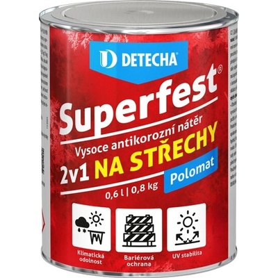 SUPERFEST Farba 2v1 na strechy v náročnejších podmienkach 20 kg svetlošedá