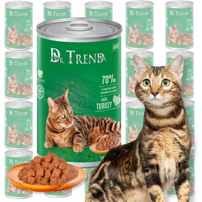 DR.TREND s morčacím mäsom v jemnej omáčke pre dospelé mačky 400 g