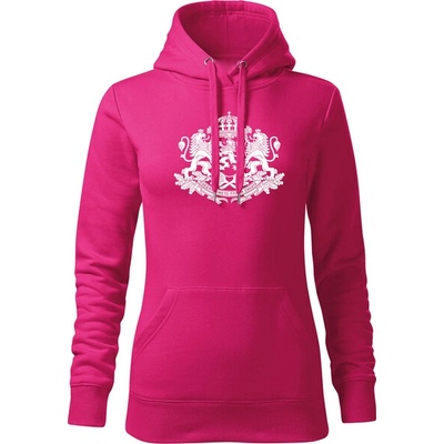 DRAGOWA дамски суитшърт с качулка Герб на България, розов (37474)