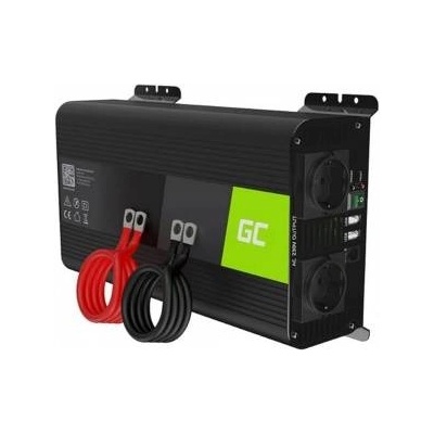 Green Cell PRO 1000W/2000W 12V to 230V Pure Sine Volt Car Voltage Converter Inverter Converter Pure Sine Wave Power Solar Inverter DC AC Converter Current Converter Caravan Car Charger