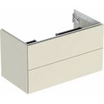 Geberit Стенен шкаф Geberit One, лъскав пясъчно сив, 90 см, с 2 чекмеджета (505.263.00.4)