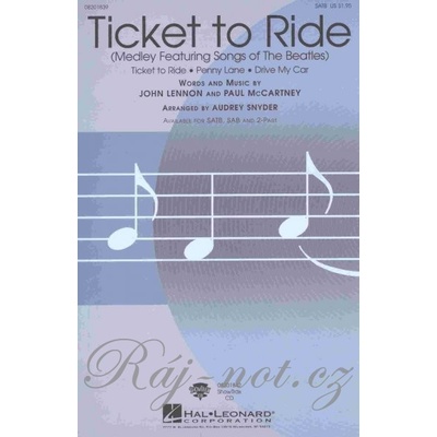 TICKET TO RIDE Medley Songs of Beatles pre zbor SATB a klavír