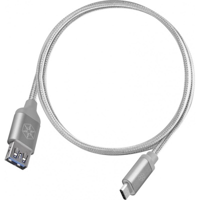 SilverStone 52034 USB-A - USB-C USB 0,5m stříbrný