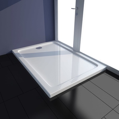 vidaXL Obdĺžniková sprchová vanička z ABS, biela 70 x 100 cm